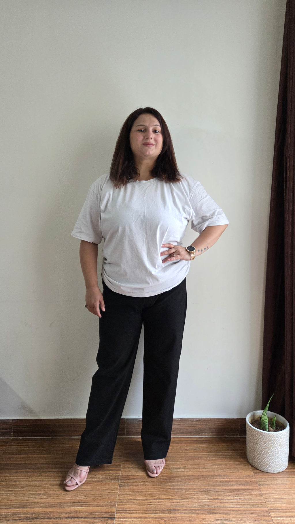Lycra Blend Pants - Black