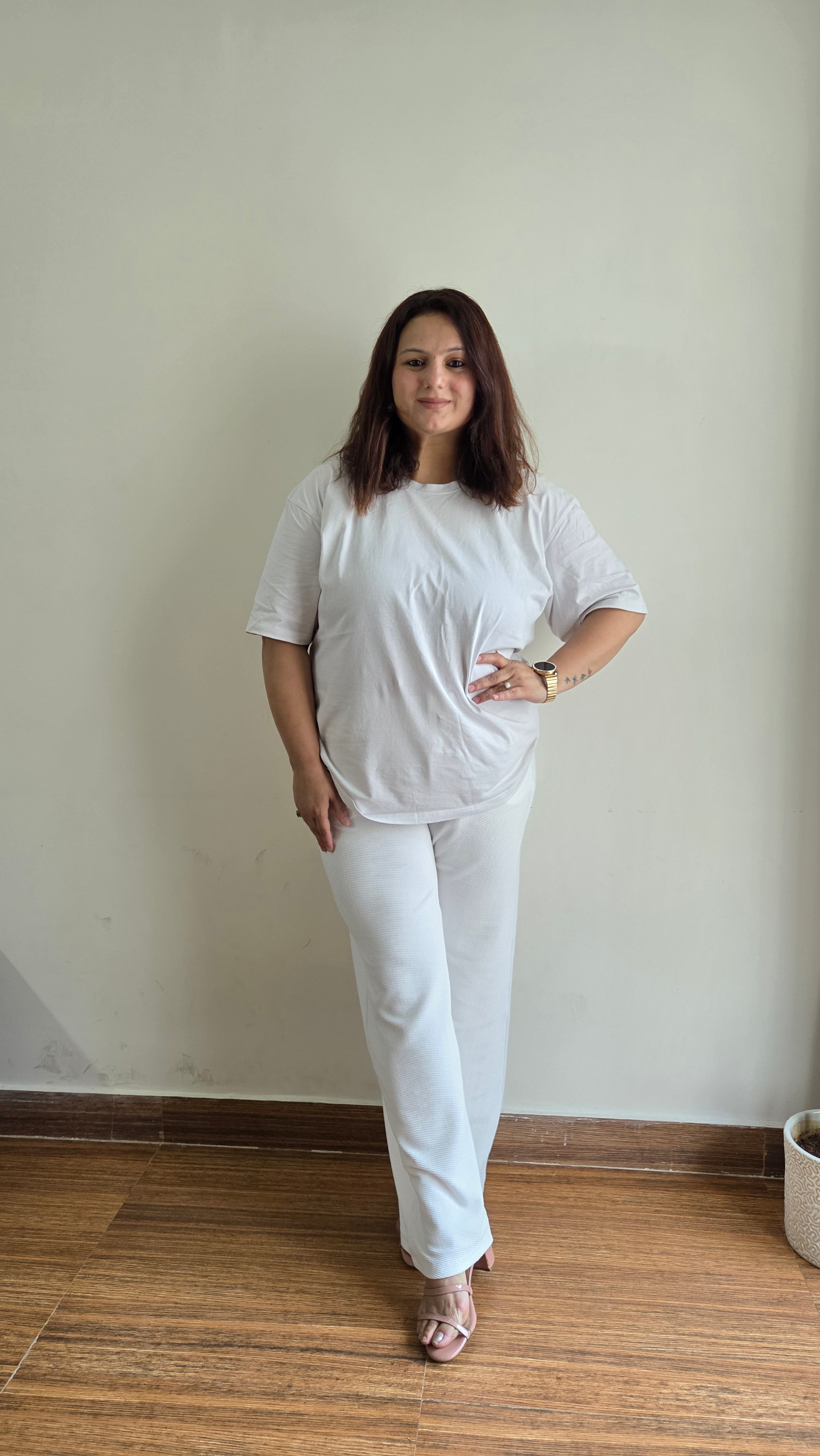 Lycra Blend Pants - White